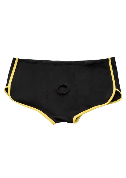 Boundless Black & Yellow Strap Brief - Shadow Threadz Crypt