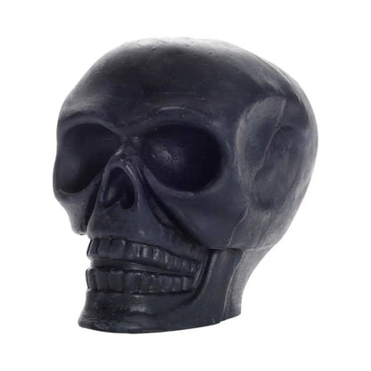 Sculpted Skull Candle – 100% Beeswax – Black - Handcrafted