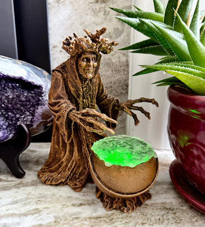 Gryla the Witch Statue, Hand Painted Resin Sculpture | Rustic Folklore