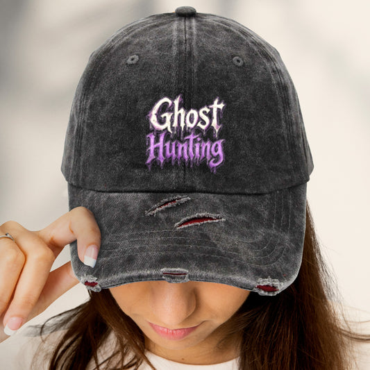 Ghost Hunting Distressed Cap