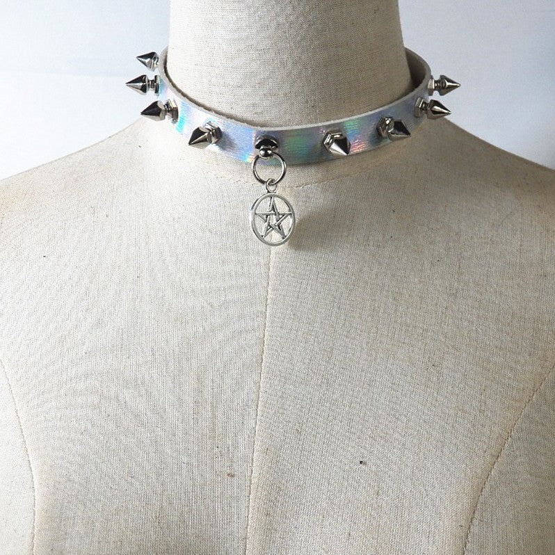 Deathshade Pentagram Collar - Shadow Threadz Crypt