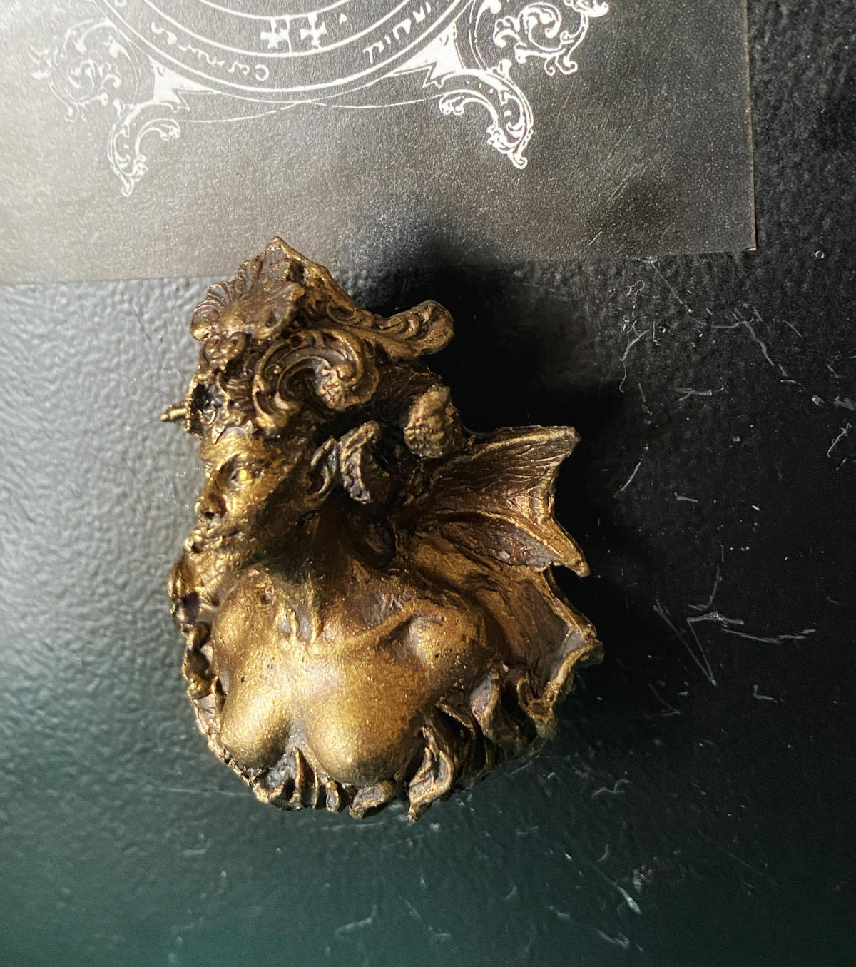 Lilith Magnet, Hand Painted Resin Sculpture | Mythic Fantasy Decor