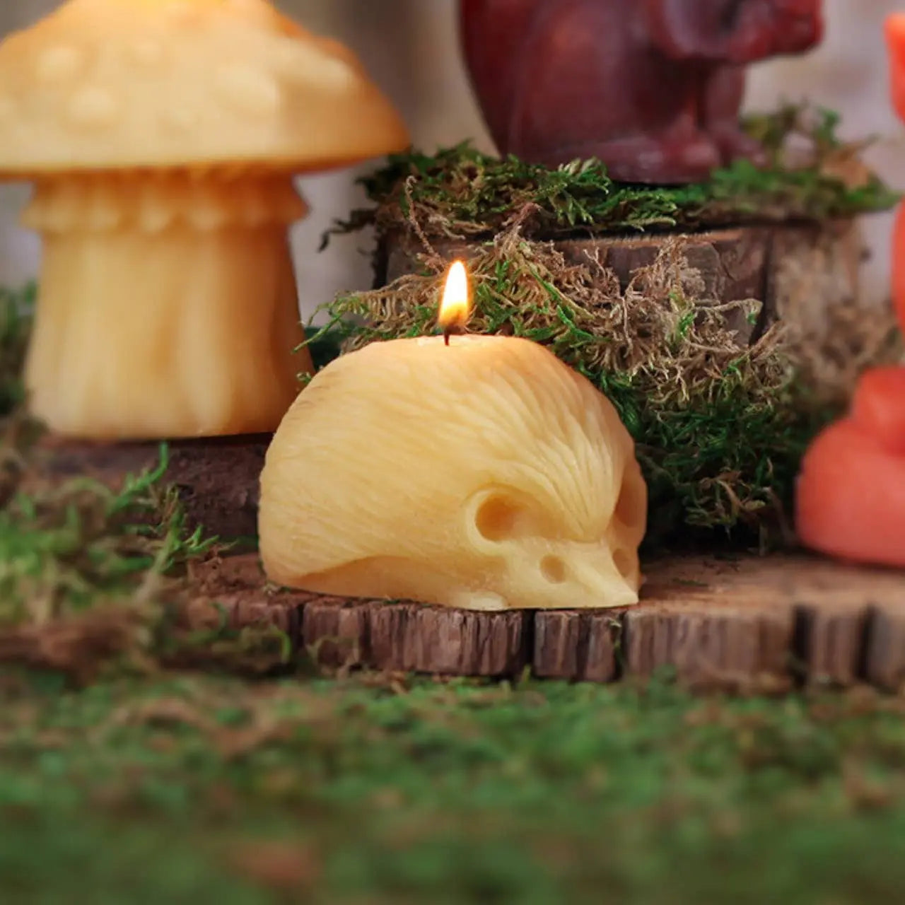 Hedgehog Candle – 100% Pure Beeswax – Handcrafted