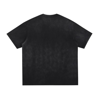 Cemetery Haunts Vintage Washed Hand-Frayed T-Shirt