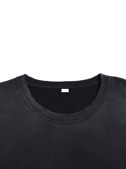 Cemetery Haunts Vintage Washed Hand-Frayed T-Shirt