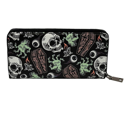 Coffins and Skulls Clutch Wallet