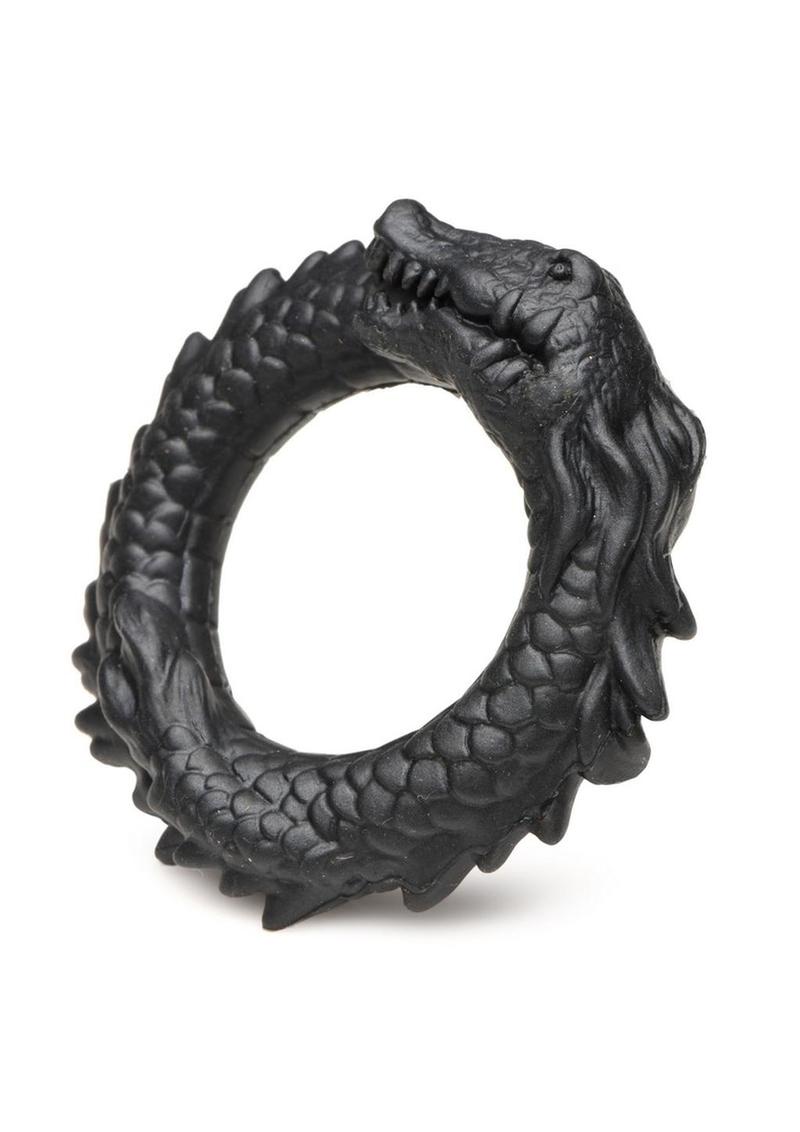 Black Caiman Silicone Cock Ring - Shadow Threadz Crypt