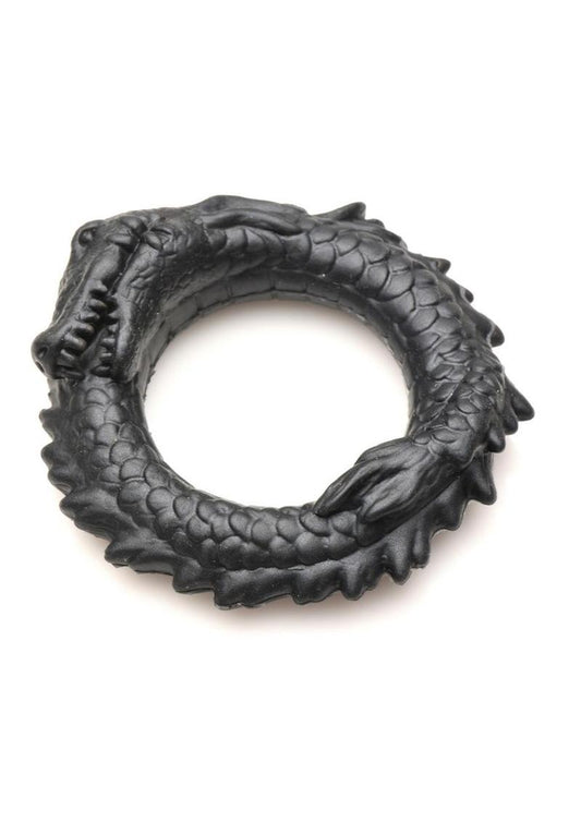 Black Caiman Silicone Cock Ring - Shadow Threadz Crypt