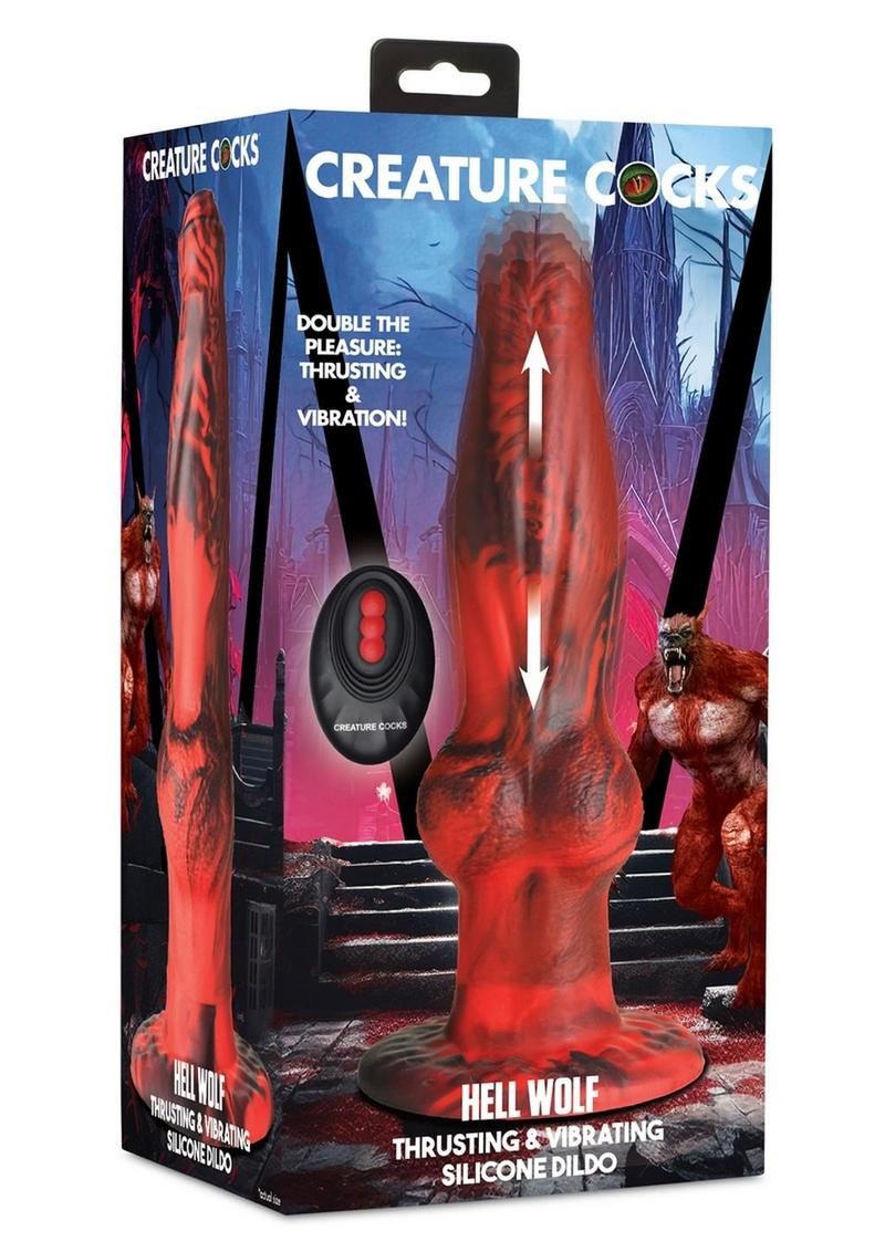 Hell Wolf Thrusting Silicone Dildo - Shadow Threadz Crypt