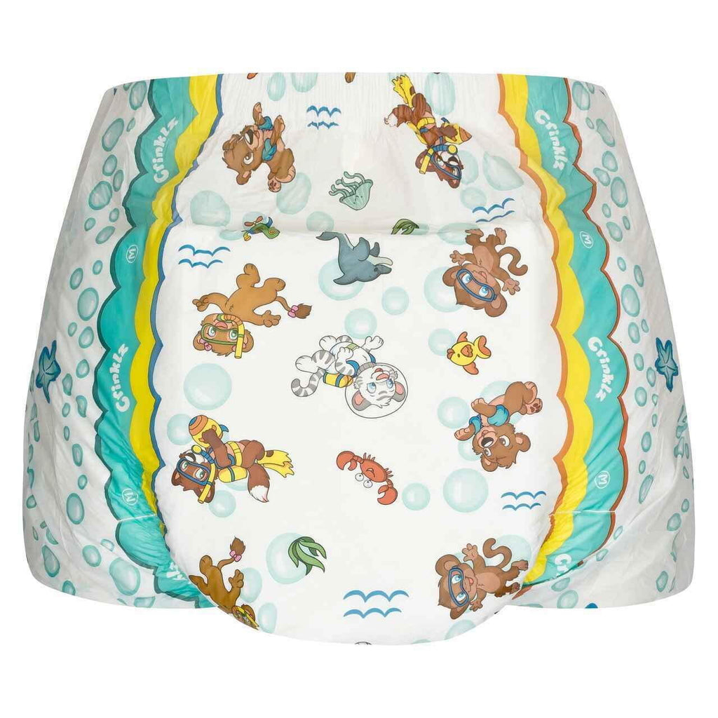 Crinklz Aquanaut Printed Adult Diapers - Shadow Threadz Crypt