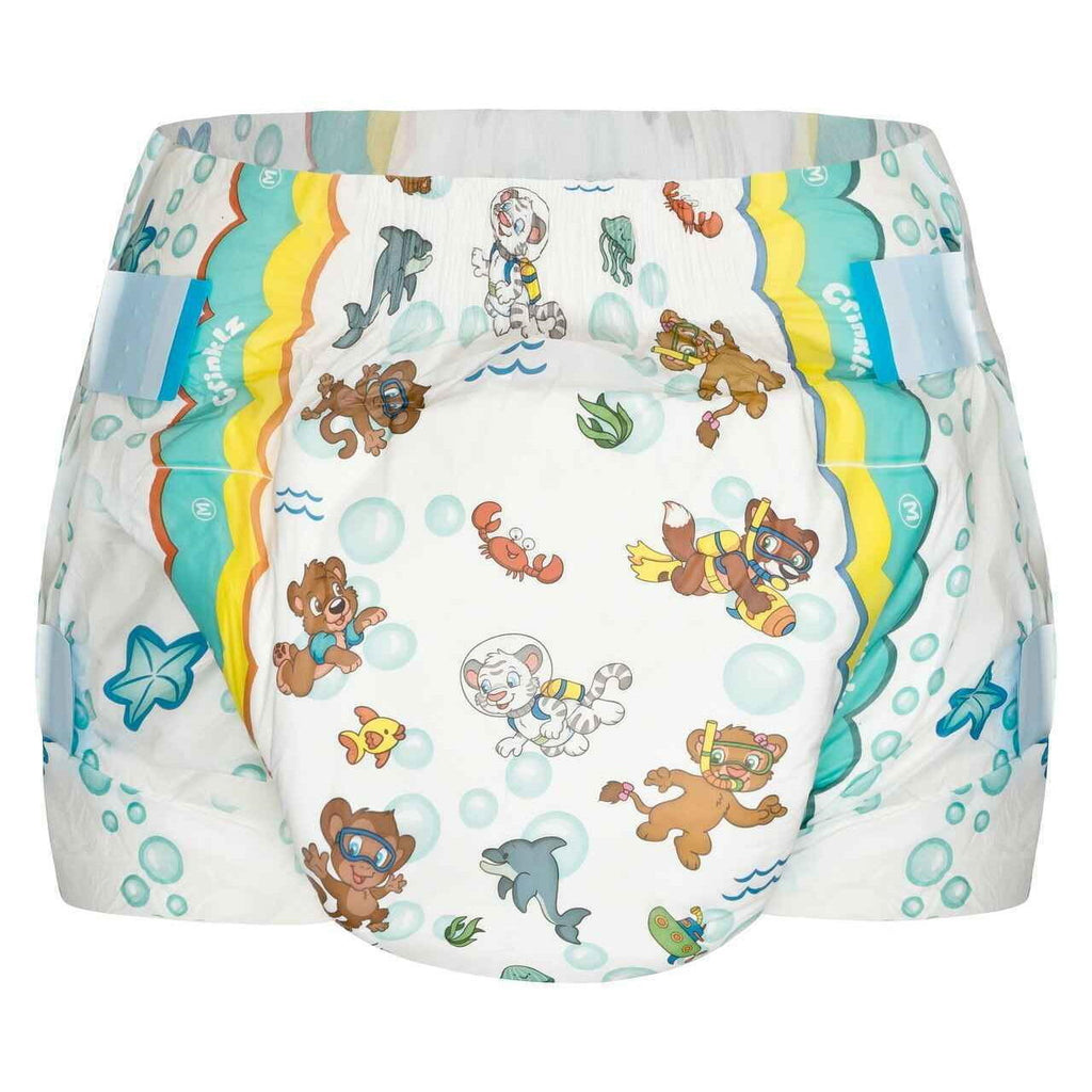 Crinklz Aquanaut Printed Adult Diapers - Shadow Threadz Crypt