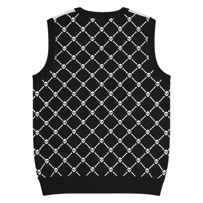 Crossbones Knit V-Neck Vest