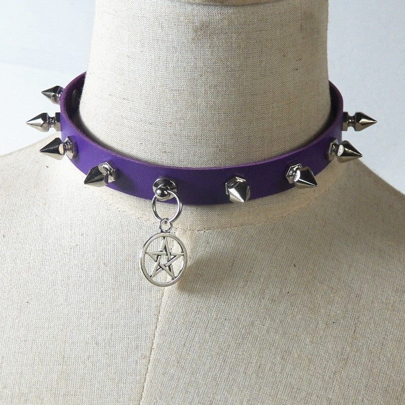 Deathshade Pentagram Collar - Shadow Threadz Crypt