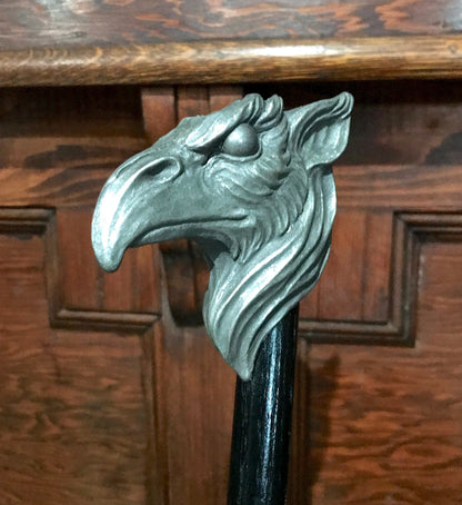 Griffin Cane, Hand Sculpted Walking Stick | Medieval Gothic