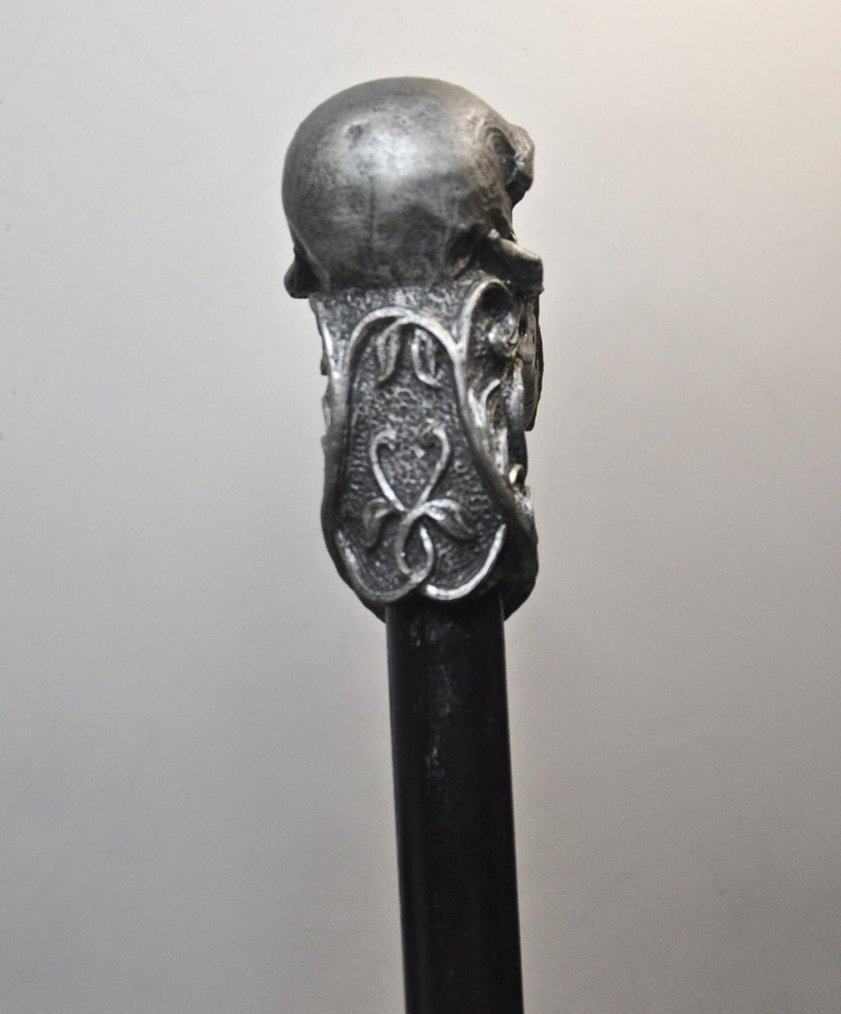 Raven Skull Cane, Hand Sculpted Walking Stick