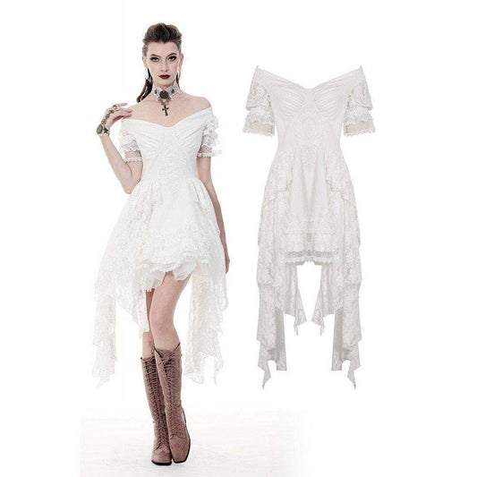 Moonlit Lace Off-Shoulder Gown