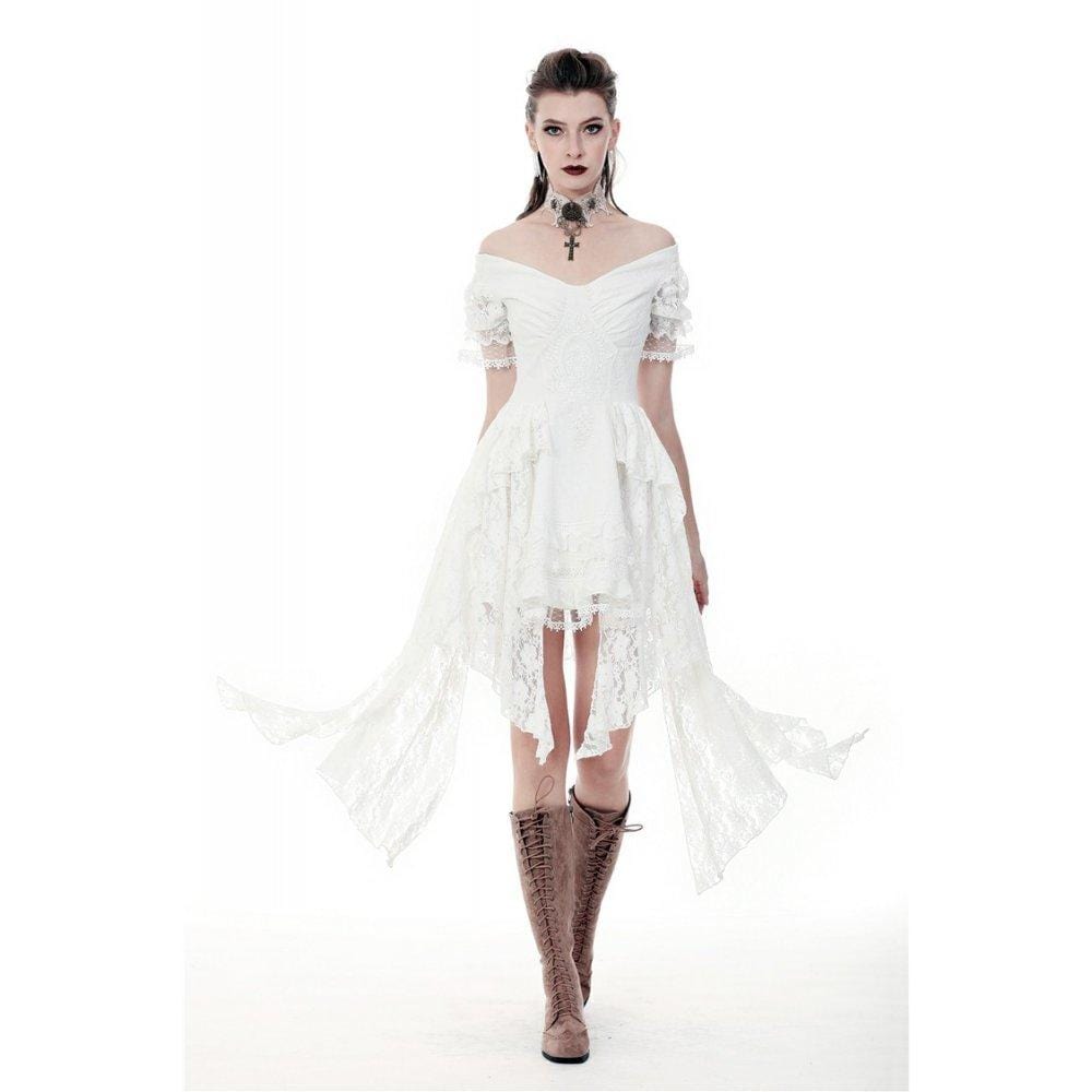 Moonlit Lace Off-Shoulder Gown