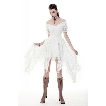 Moonlit Lace Off-Shoulder Gown
