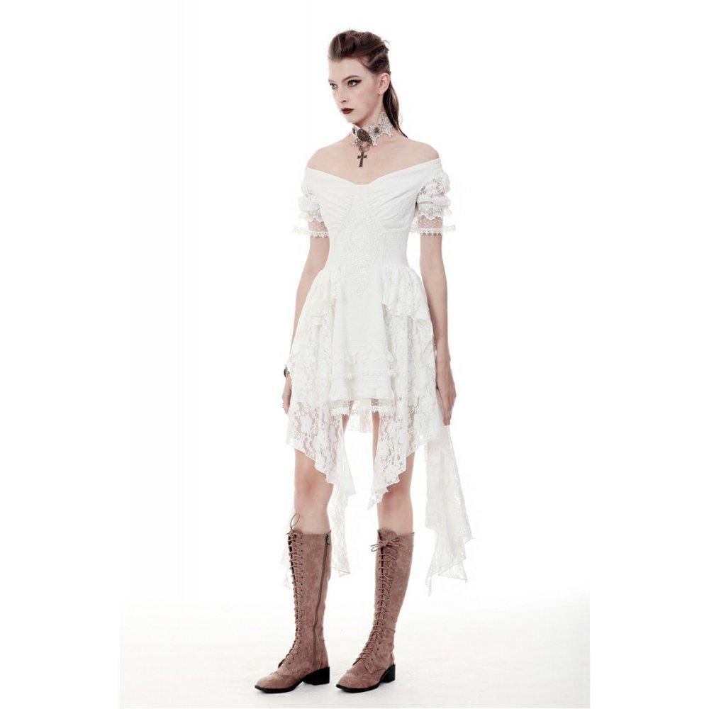 Moonlit Lace Off-Shoulder Gown