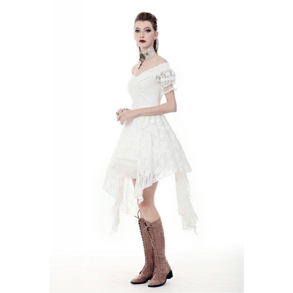 Moonlit Lace Off-Shoulder Gown