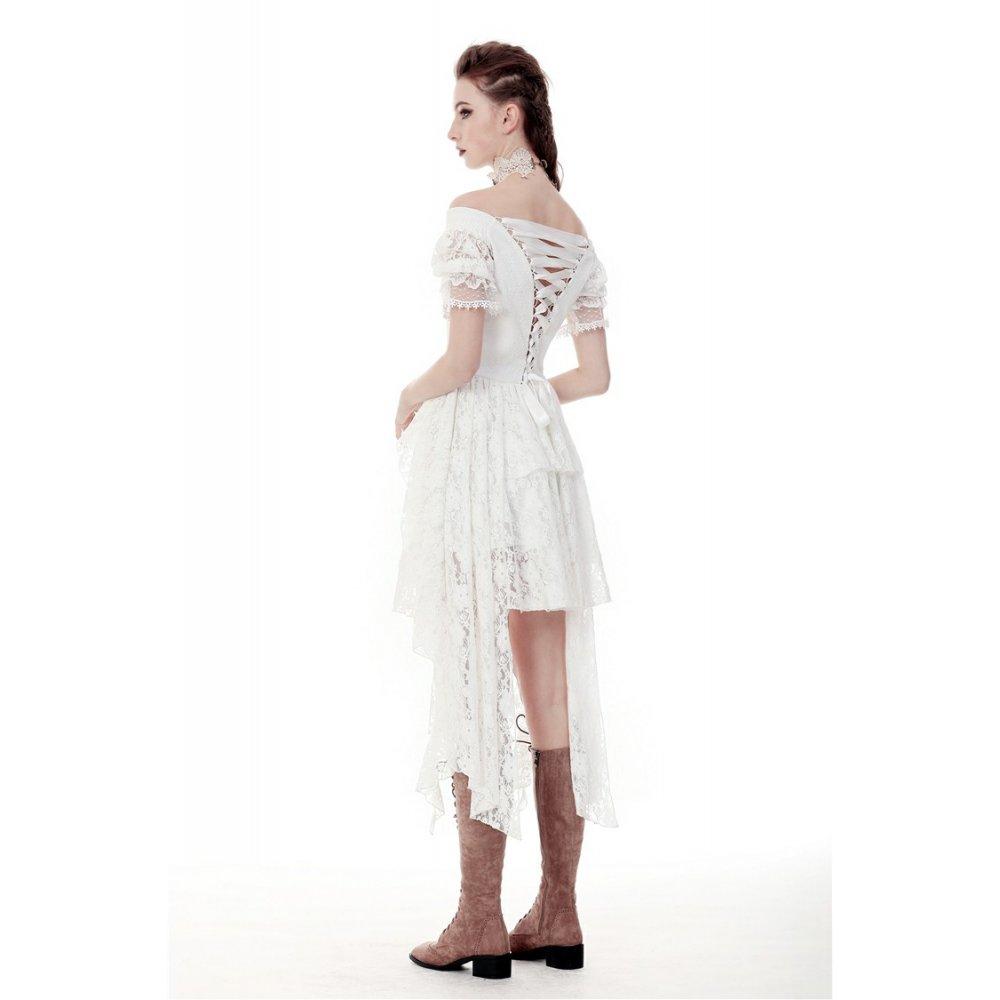 Moonlit Lace Off-Shoulder Gown