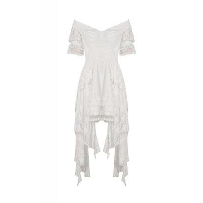 Moonlit Lace Off-Shoulder Gown