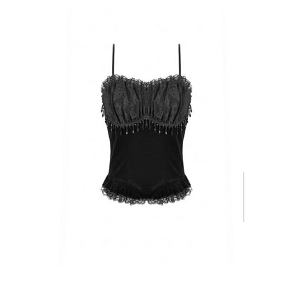 Midnight Reliquary Beaded Velvet Bustier detail view 7
