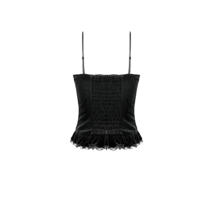 Midnight Reliquary Beaded Velvet Bustier detail view 8