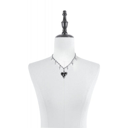 Reliquary Heart Cross Necklace detail view