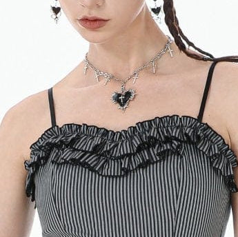 Reliquary Heart Cross Necklace detail view