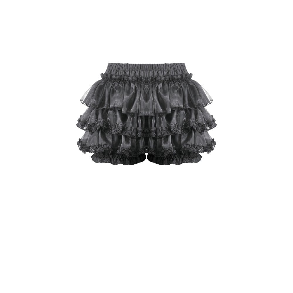 Dollhouse Mourning Tiered Shorts detail view