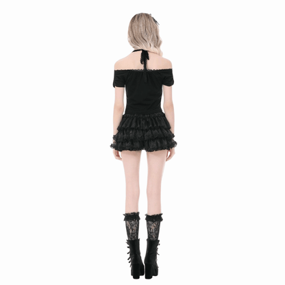 Dollhouse Mourning Tiered Shorts detail view