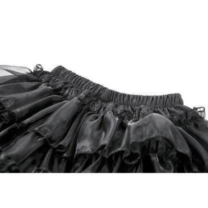 Dollhouse Mourning Tiered Shorts detail view
