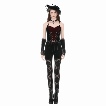 Crimson Covenant Lace-Up Bustier detail view 6