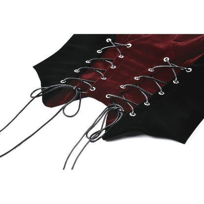 Crimson Covenant Lace-Up Bustier detail view 13
