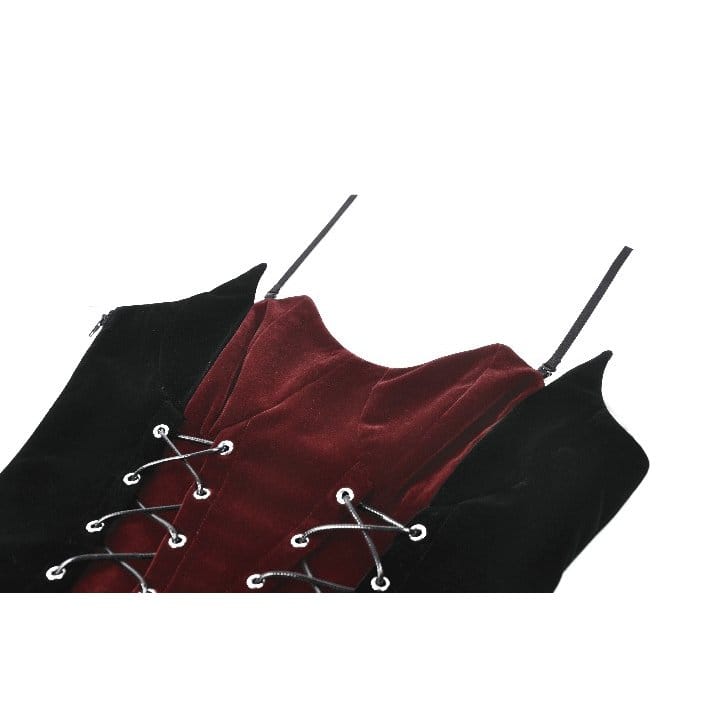 Crimson Covenant Lace-Up Bustier detail view 11