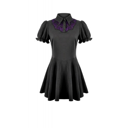 Hexed Academy Puff-Sleeve Dress detail