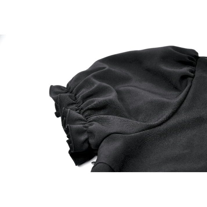 Hexed Academy Puff-Sleeve Dress detail