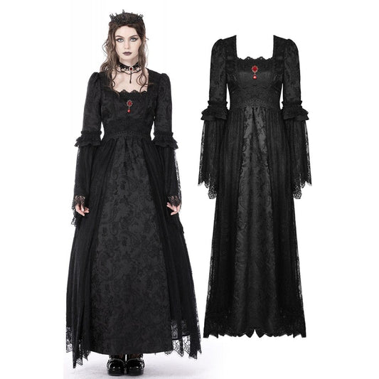 Secret Garden Embroidered Lace Gown