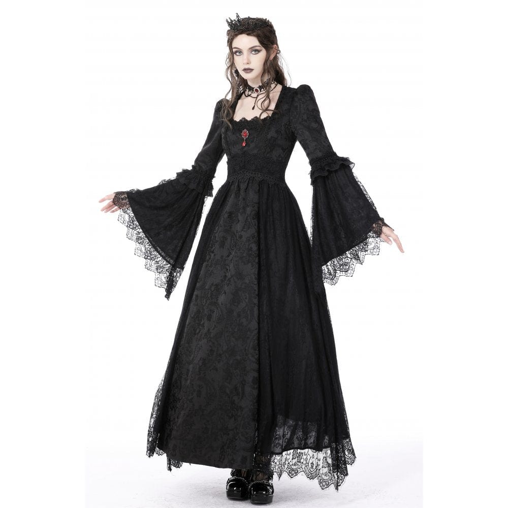 Secret Garden Embroidered Lace Gown