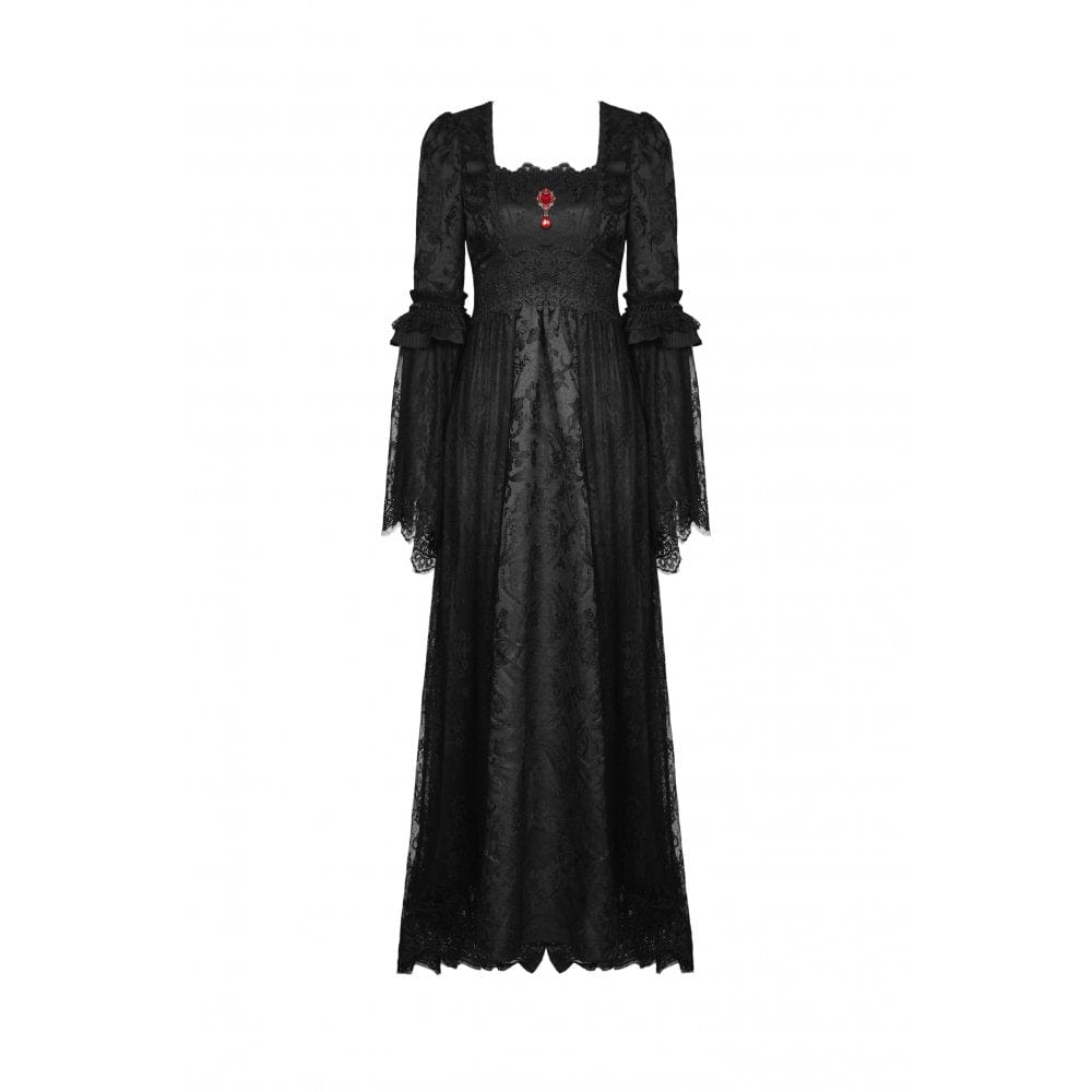Secret Garden Embroidered Lace Gown
