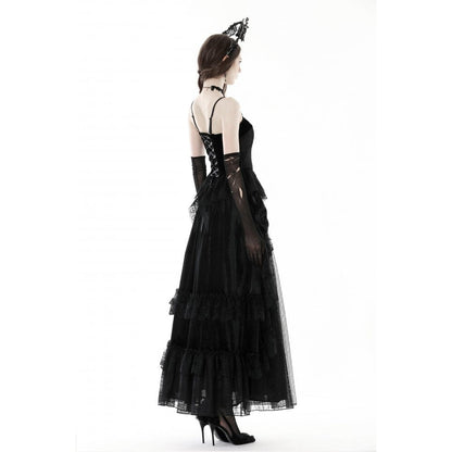 Midnight Garden Embroidered Velvet Bustier detail view 7