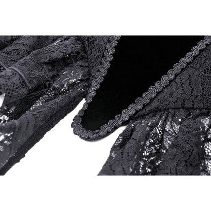 Midnight Garden Embroidered Velvet Bustier detail view 14