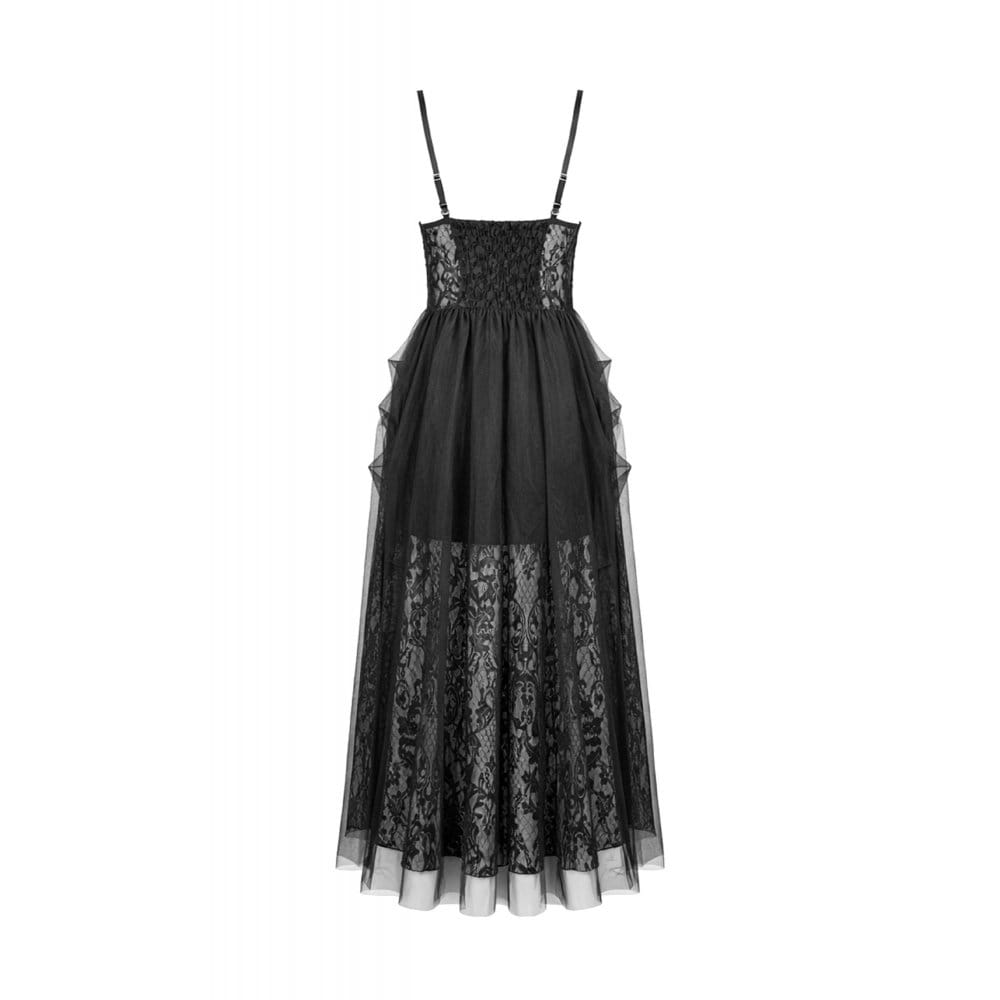 Midnight Rose Ruched Lace Gown