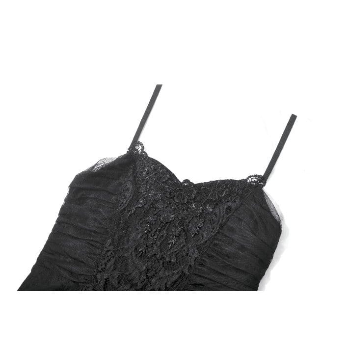 Midnight Rose Ruched Lace Gown