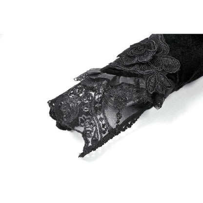 Velvet Vow Lace-Up Arm Sleeves detail