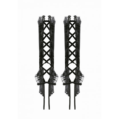 Velvet Vow Lace-Up Arm Sleeves detail