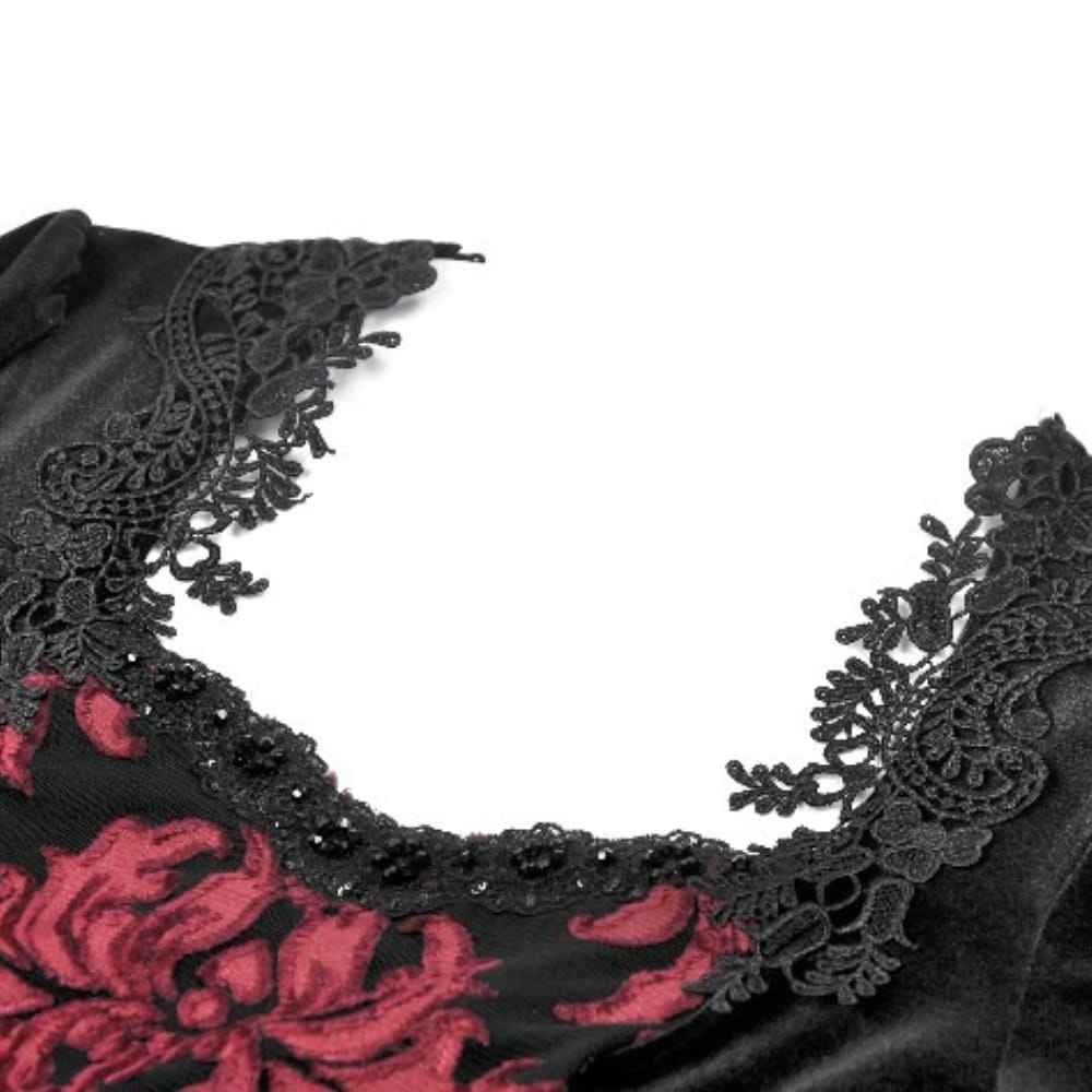 Garden of Night Flare-Sleeve Gown