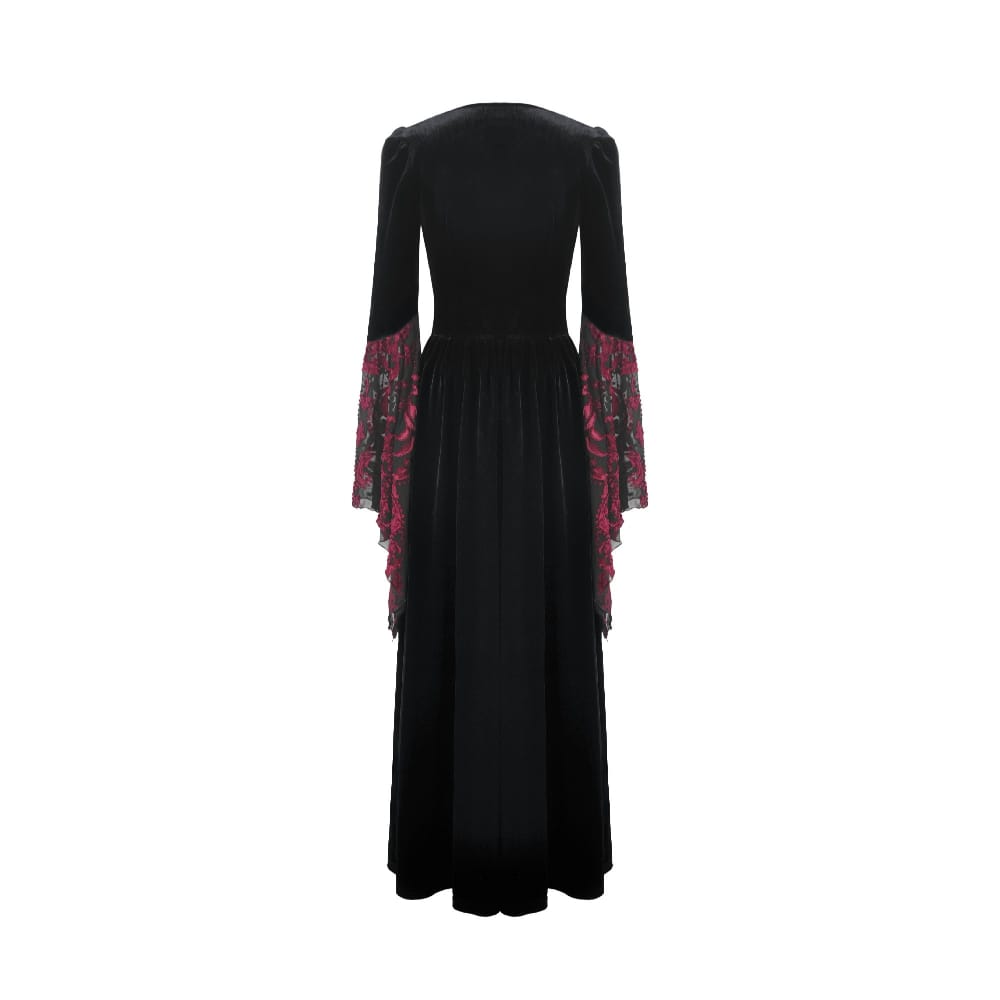 Garden of Night Flare-Sleeve Gown