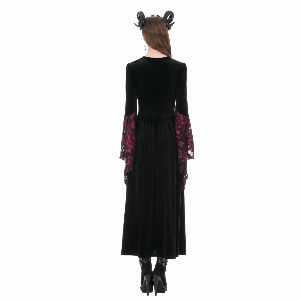 Garden of Night Flare-Sleeve Gown